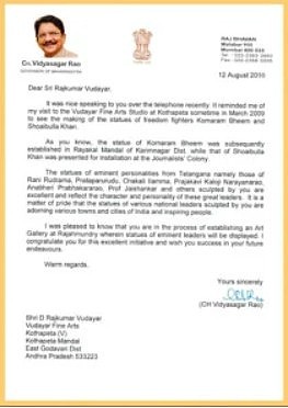 Letter from G. Vidyasagar Rao